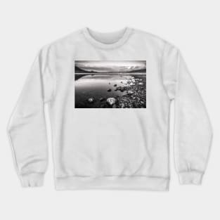 Reflections on Okanagan Lake Black and White Landscape Crewneck Sweatshirt